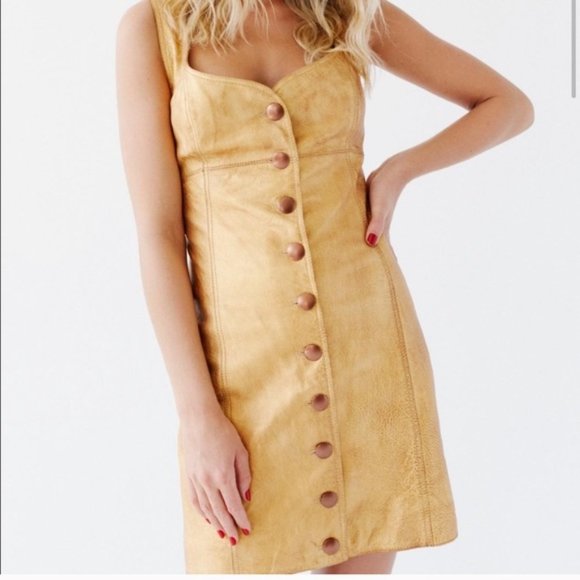 Free People Goldie Leather Mini Dress - Picture 6 of 7
